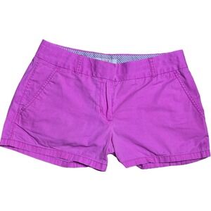 Vintage J.Crew Chino Broken‎ In Women's Bright Pink Cotton Shorts Size 4